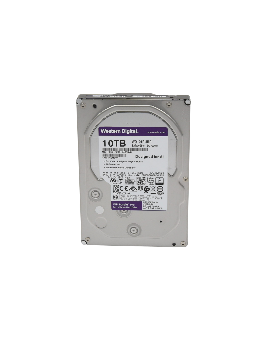 Modelo WD101PURP Disco Duro Purple Pro De 10 TB 7200 RPM 